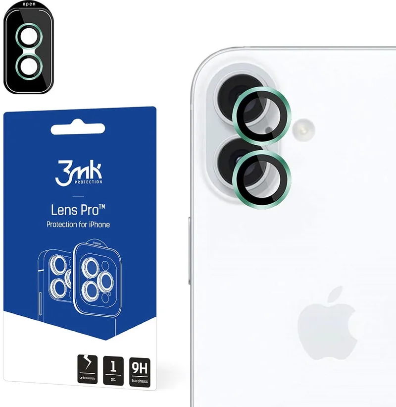Αντιχαρακτικό Γυαλί Προστασίας Apple iPhone 16 / 16 Plus - 3MK Lens Protection Pro για Φακό Κάμερας - Green (5903108588522)