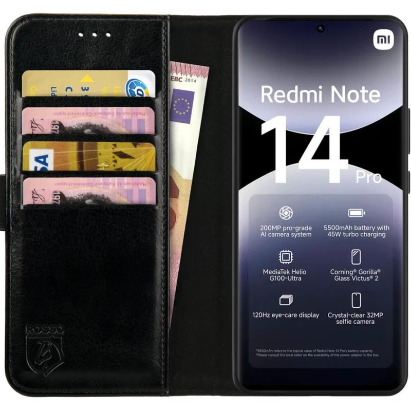 Θήκη Xiaomi Redmi Note 14 Pro 4G Κόκκινο Element PU Πορτοφόλι - Black (8719246478000)