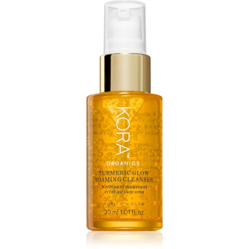 KORA Organics Turmeric Glow Foaming Cleanser καθαριστικός αφρός για το πρόσωπο 30 ml