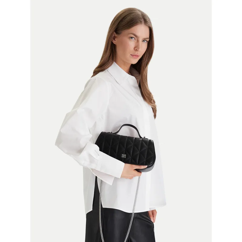Τσάντα Calvin Klein Quilted Top Handle Chain Bag LV04F3410G Μαύρο
