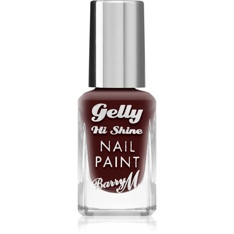Barry M Gelly Hi Shine βερνίκι νυχιών απόχρωση Black Cherry 10 μλ