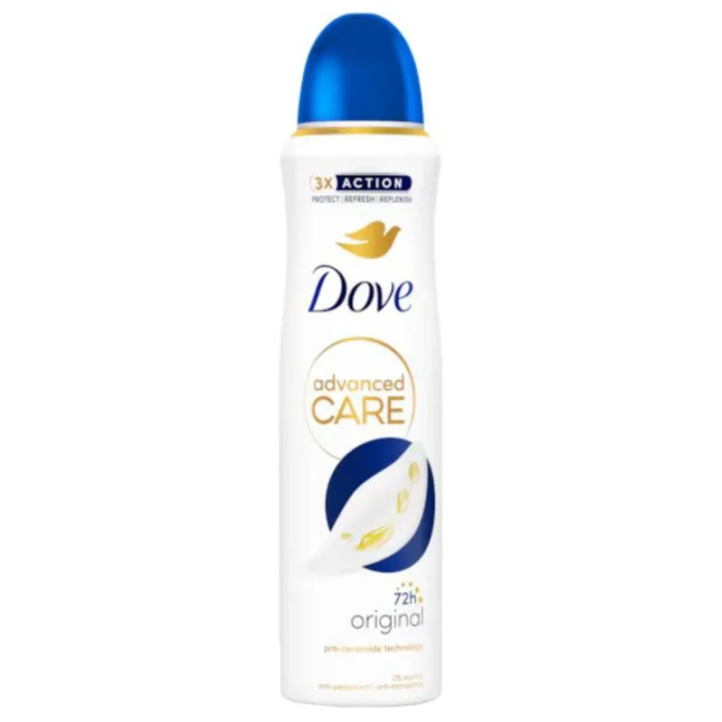 Dove Advanced Care Original 72h Anti-Perspirant Body Spray Αποσμητικό Spray για Αντιιδρωτική Προστασία Έως 72 Ώρες 150ml