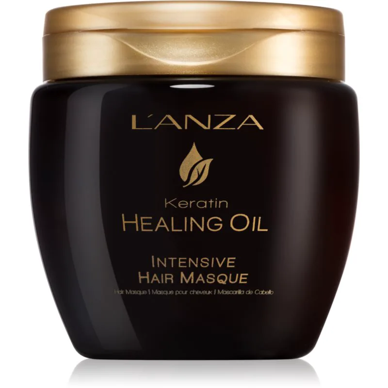 L'anza Keratin Healing Oil Intensive Hair Masque θρεπτική μάσκα για λεία και λαμπερά μαλλιά 210 ml