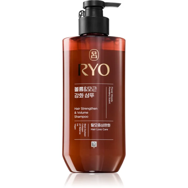 RYO Hair Strengthen & Volume Shampoo θεραπευτικό και ενισχυτικό σαμπουάν για όγκο μαλλιών 480 ml