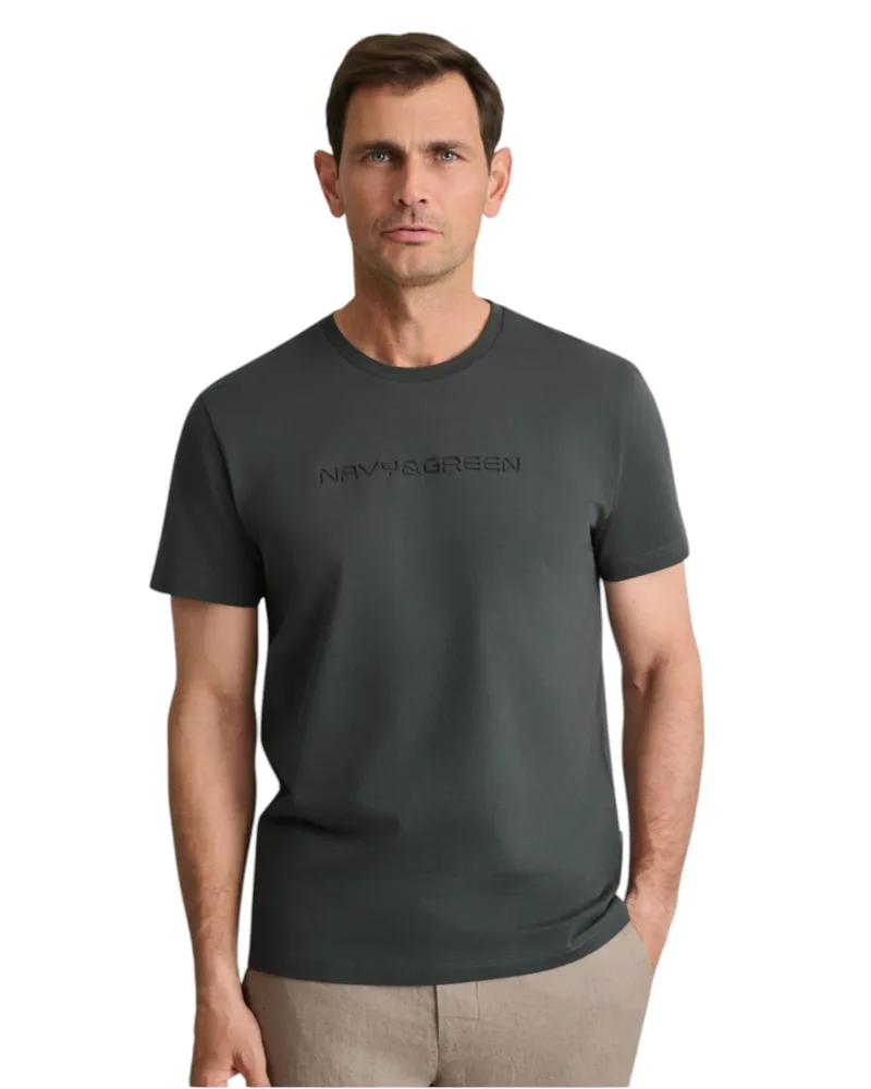 Navy & Green Ανδρική Μπλούζα 24TU.346/7R DEEPEST GREEN Πράσινο