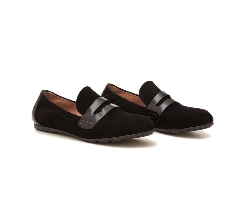 Δερμάτινα Μοκασίνια Art 17FW03 Black Suede