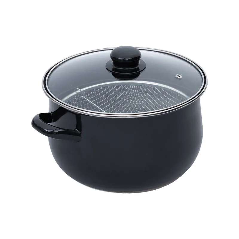 Φριτέζα Αντικολλητική Εμαγιέ Δ24x18εκ. Estia 01-9694 (Υλικό: Εμαγιέ) - estia - 01-9694