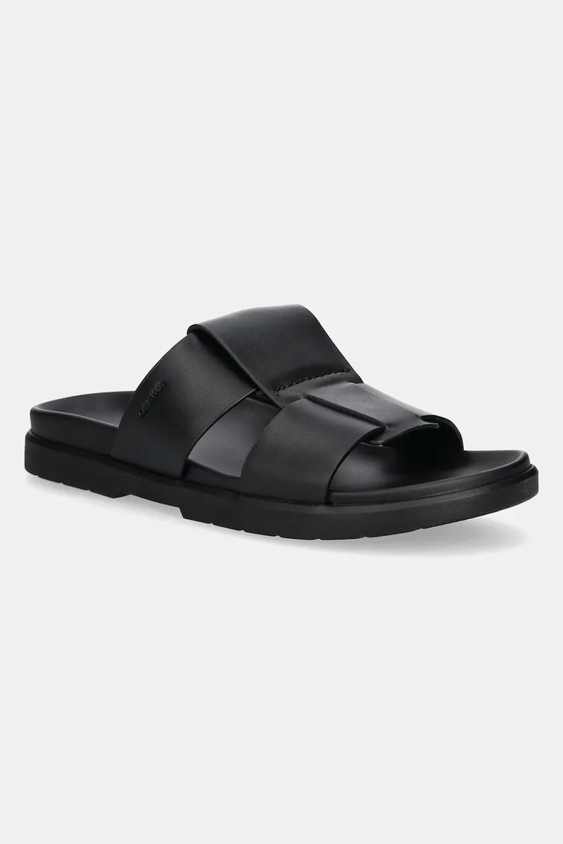 Παντόφλες Calvin Klein LUG SANDAL DOUBLE T LTH