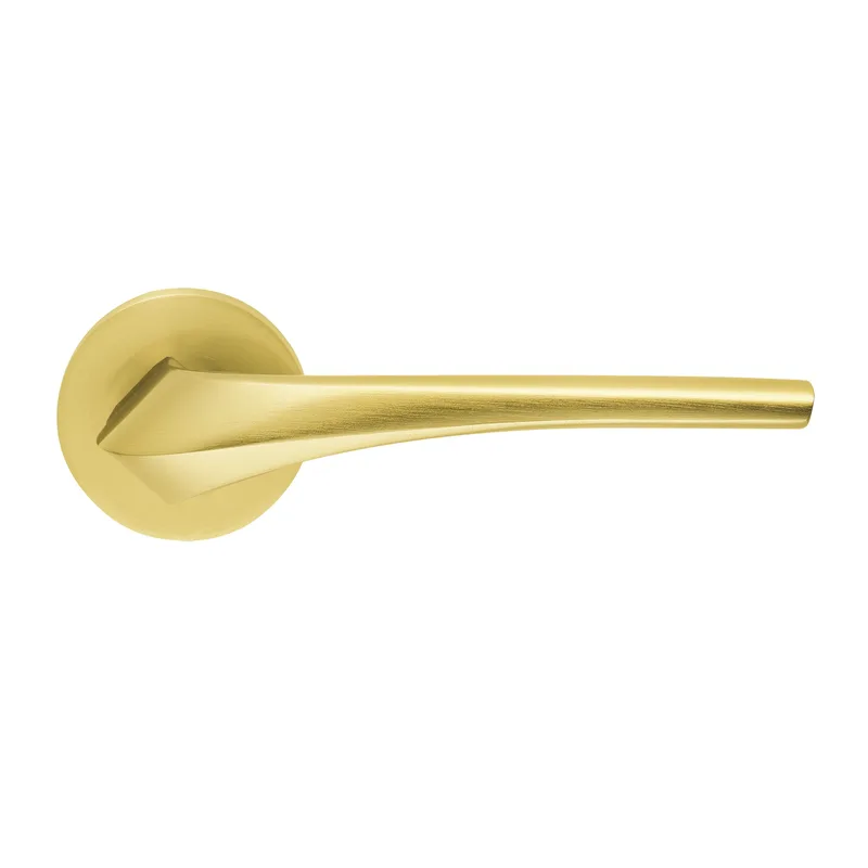 Πόμολα Πόρτας ILAVIO χειρολαβές με ροζέτα 2391 Brass Mat (Τεμάχιο (δεξί εξώπορτας))