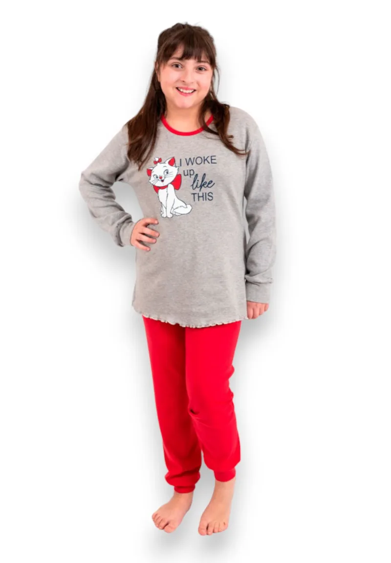 Πιτζάμα παιδική Nina Club Marie Cat Grey NC254-24-01-Γκρι