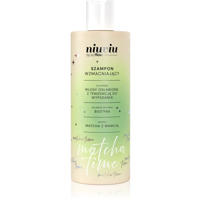 so!flow Matcha Time Strengthening Shampoo δυναμωτικό σαμπουάν για αδύναμα μαλλιά 300 ml