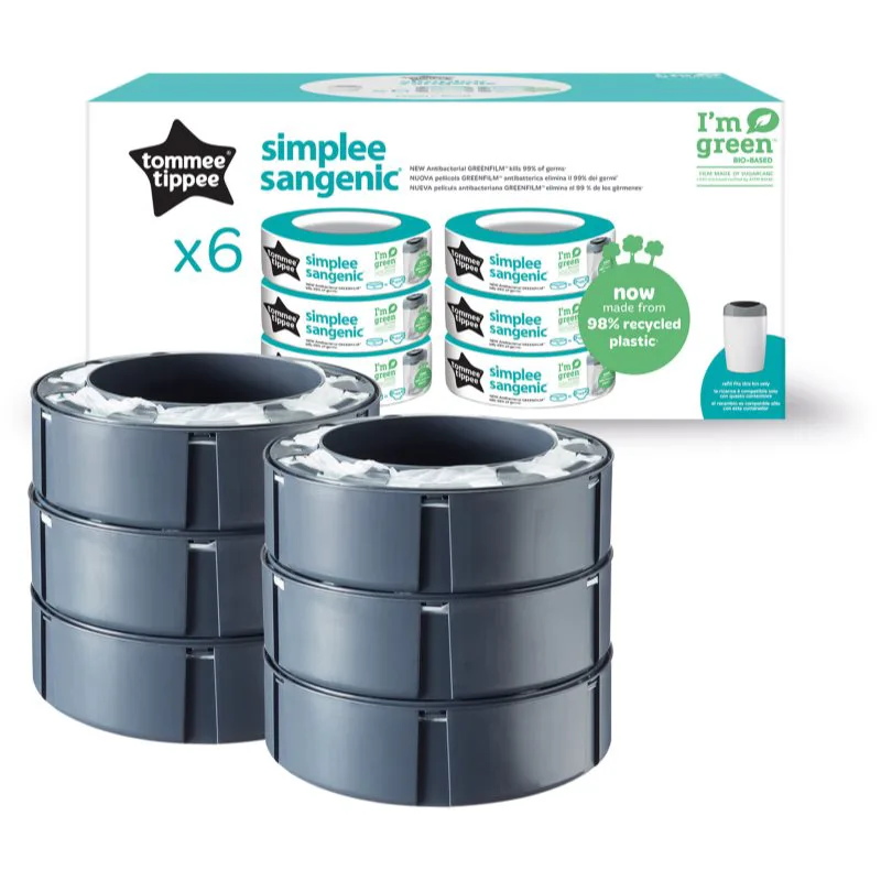 Tommee Tippee Simplee ανταλλακτική κασέτα 6 τμχ