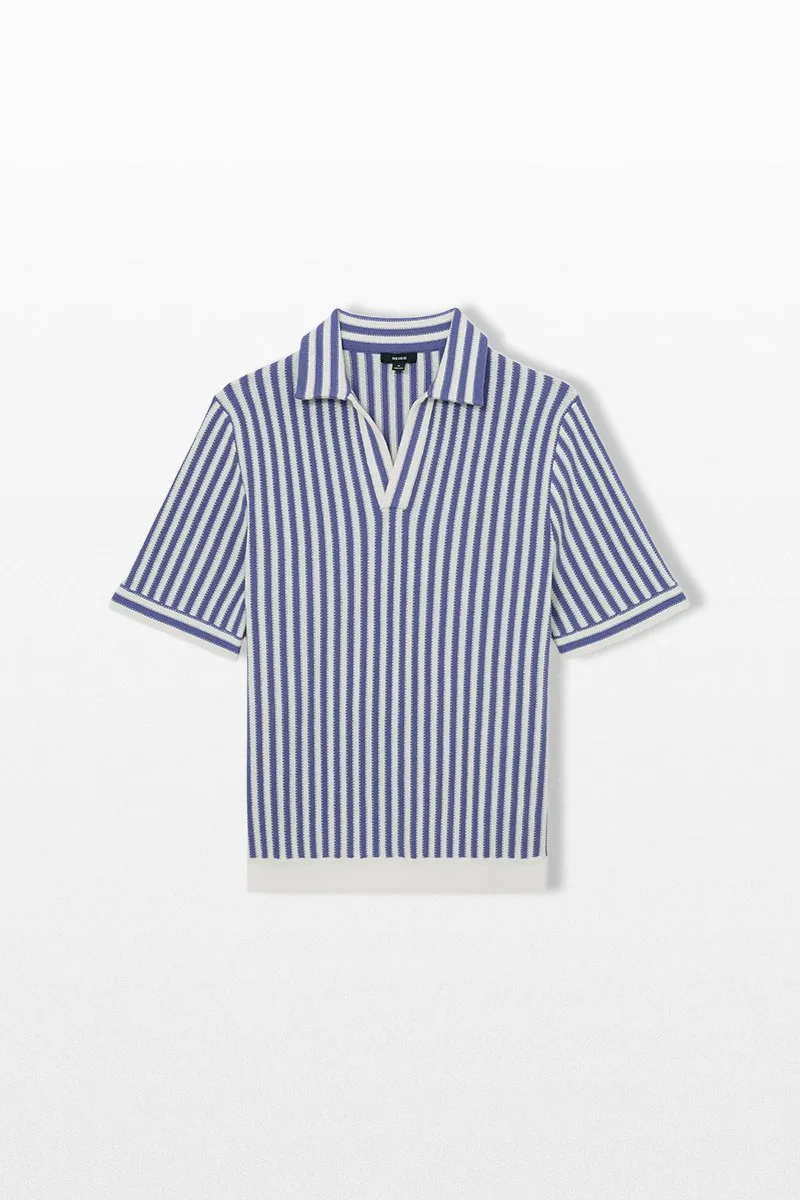 REISS Ανδρικό Μπλε Short Sleeved Polo Shirt
