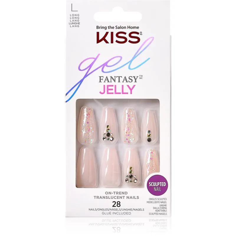 KISS Gel Fantasy Jelly Ψεύτικα νύχια Jelly Juice 28 τμχ