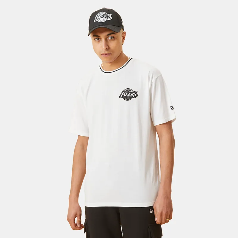 LA LAKERS NBA DISTRESSED GRAPHIC OVERSIZED T-SHIRT ΑΣΠΡΟ