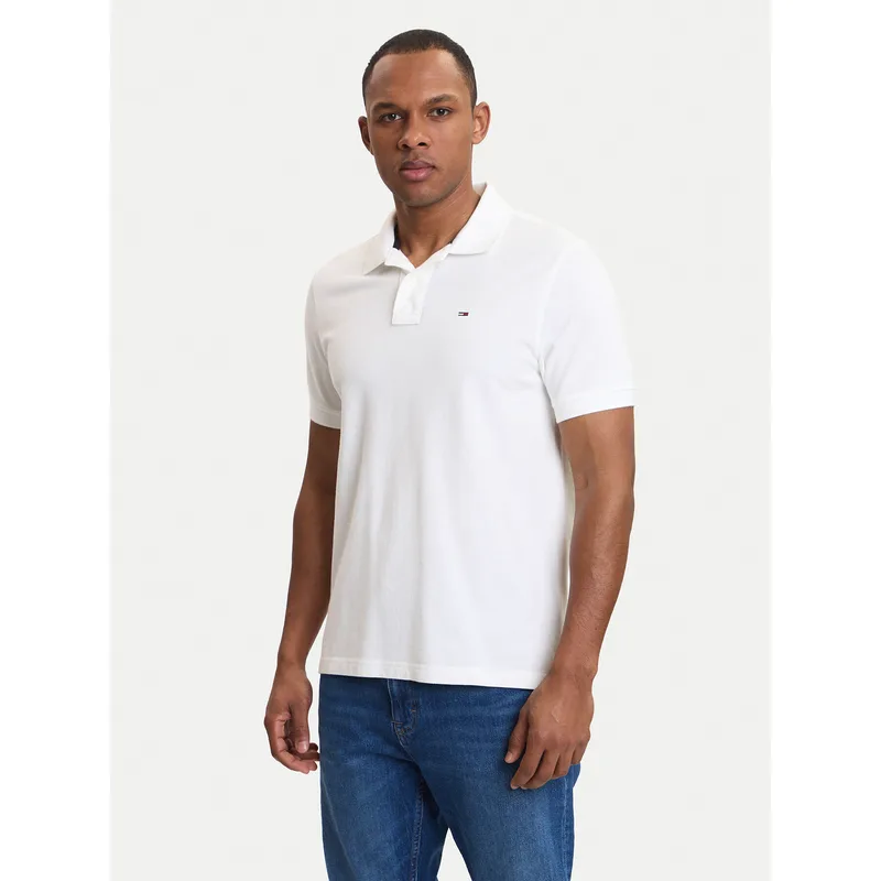 Tommy Jeans Polo DM0DM22711 Λευκό Regular Fit