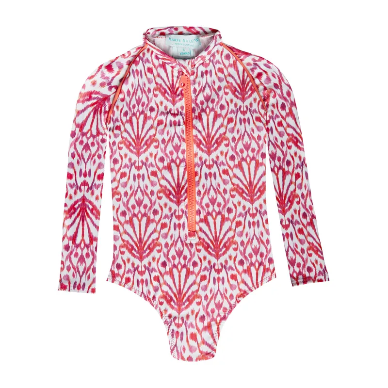 GIRL'S ONE PIECE LONG SLEEVE IKAT