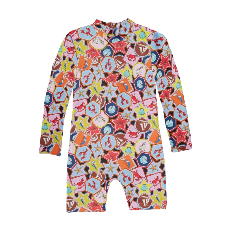 GIRL'S ONE PIECE BODYSUIT LONG SLEEVE YACHT