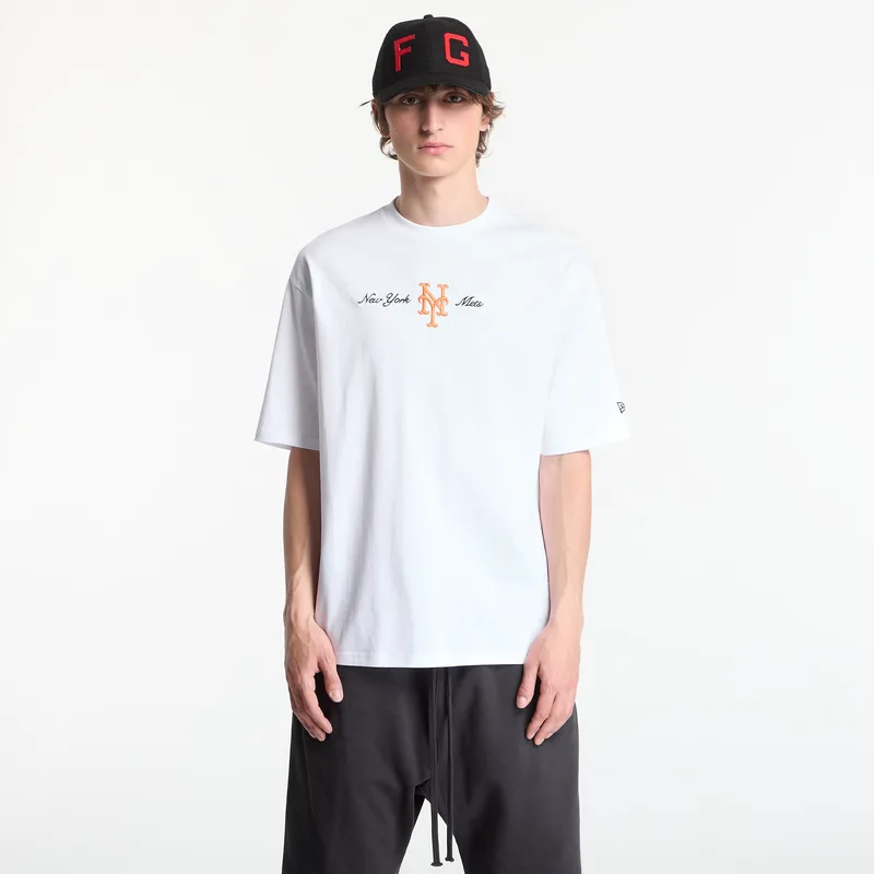 T-shirt New Era MLB Script OS Tee New York Mets Optic White M