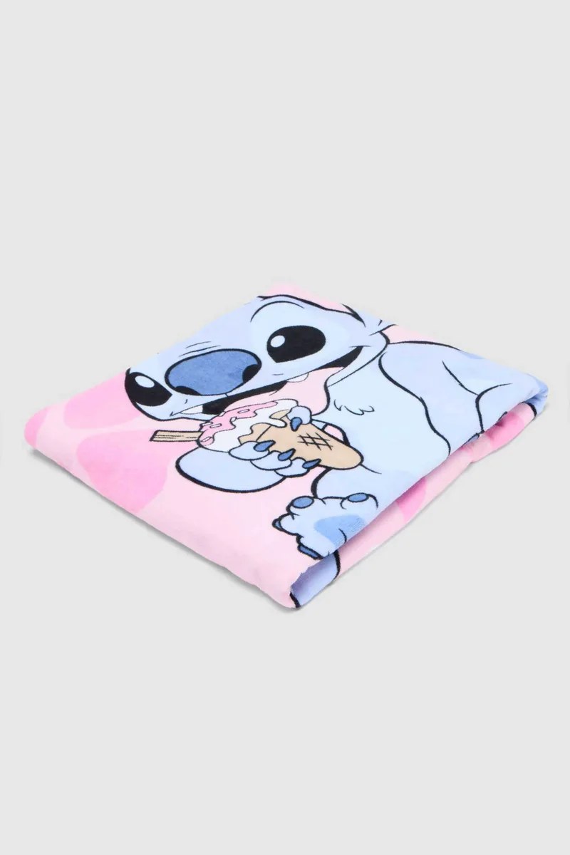 OVS παιδική πετσέτα θαλάσσης με print "Lilo & Stitch" - 002682505 Ροζ