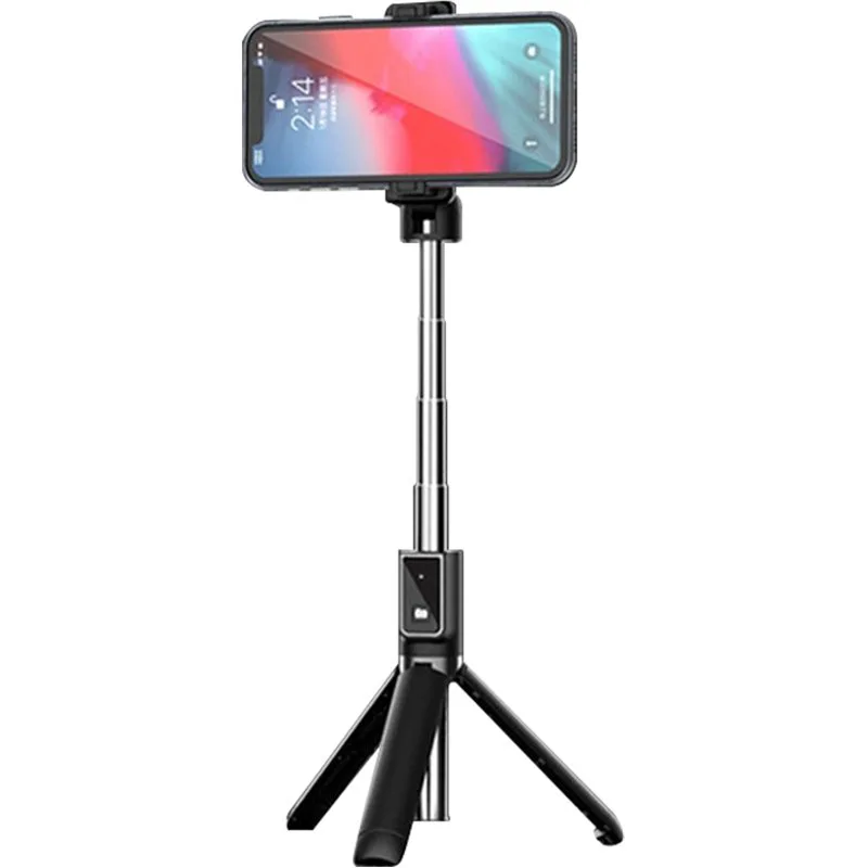 P40 Selfie Stick Τρίποδο Κινητού με Bluetooth Μαύρο