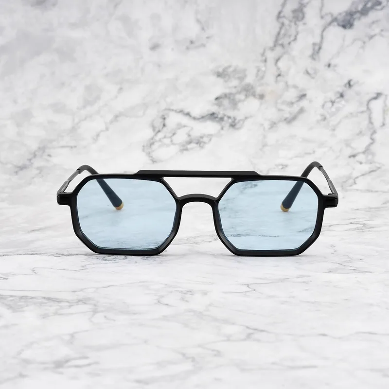 RICHARD 40EP1M - RICHARD - MATT BLACK - BLUE Sunglasses | Matt Black | Blue Shades | Explicit Poets Sunglasses
