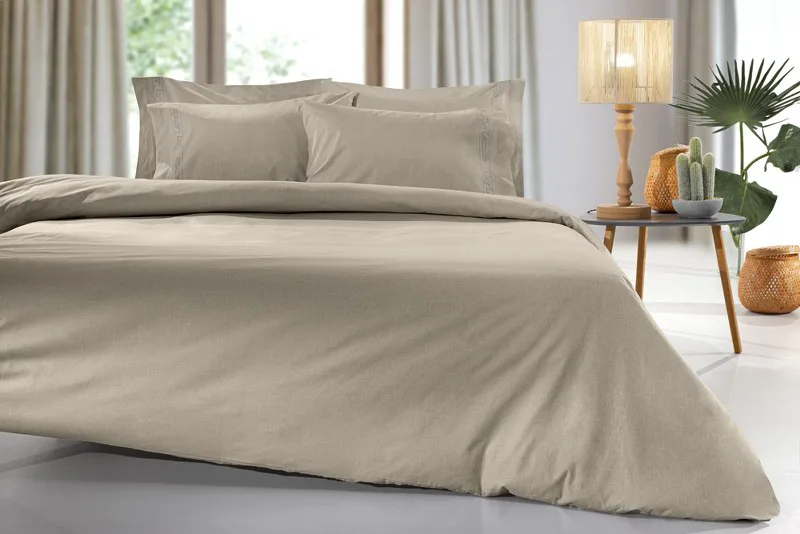 Σεντόνι Μεμονωμένο Βαμβακερό King 270x280εκ. Color Plus Taupe Guy Laroche (Ύφασμα: Βαμβάκι 100%, Τύπος κατωσέντονου: Χωρίς Λάστιχο, Μέγεθος: King Size, Χρώμα: Taupe) - Guy Laroche - 1110092123120