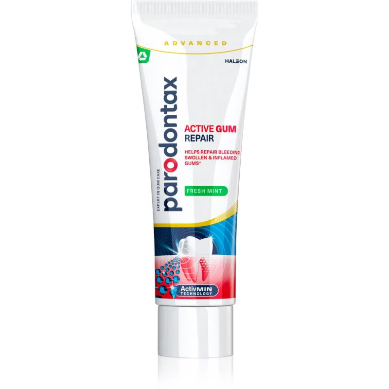Parodontax Active Gum Repair Fresh Mint οδοντόκρεμα για υγιή ούλα και ολοκληρωμένη οδοντιατρική φροντίδα 75 ml