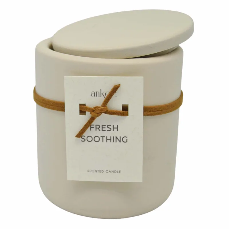 Αρωματικό Κερί Fresh Soothing Σε Τσιμεντένιο Δοχείο Με Καπάκι 8.8x8.8x10cm