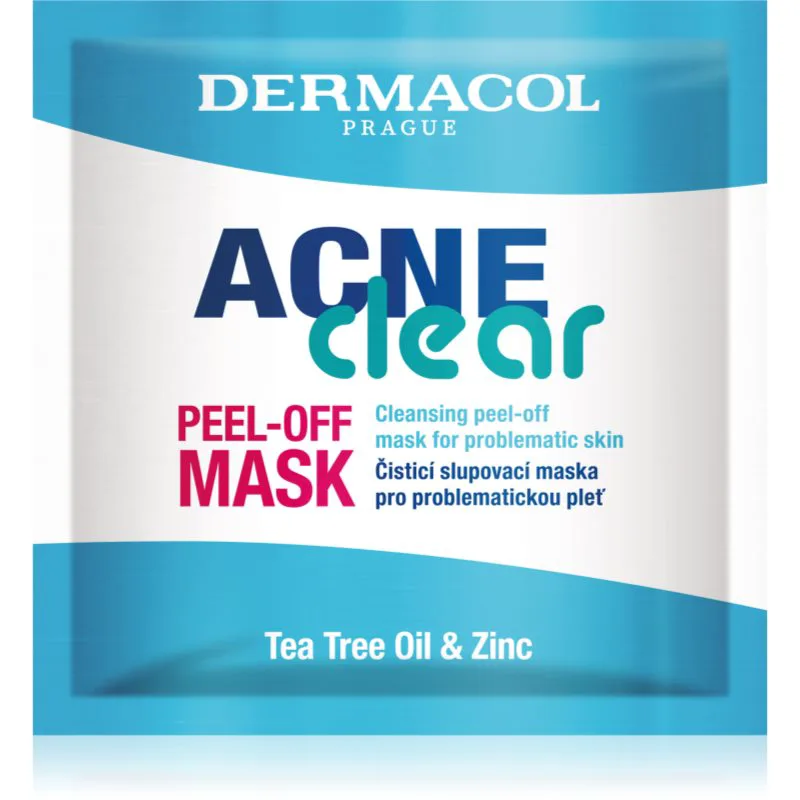Dermacol Acne Clear καθαριστική ξεφλουδιστική μάσκα για προβληματική επιδερμίδα 8 ml
