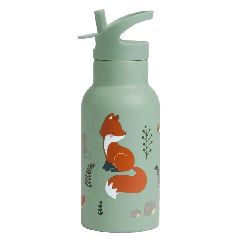 Παγούρι - Θερμός 350ml Με Καλαμάκι Α Little Lovely Company Forest Friends DBSSFF41