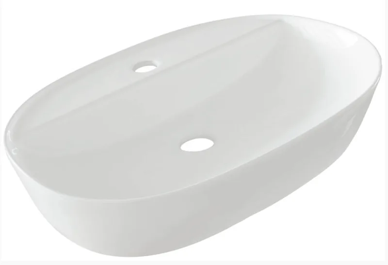Νιπτήρας Επικαθήμενος Ceramita σειρά F029-60 Λευκό (60x40cm)