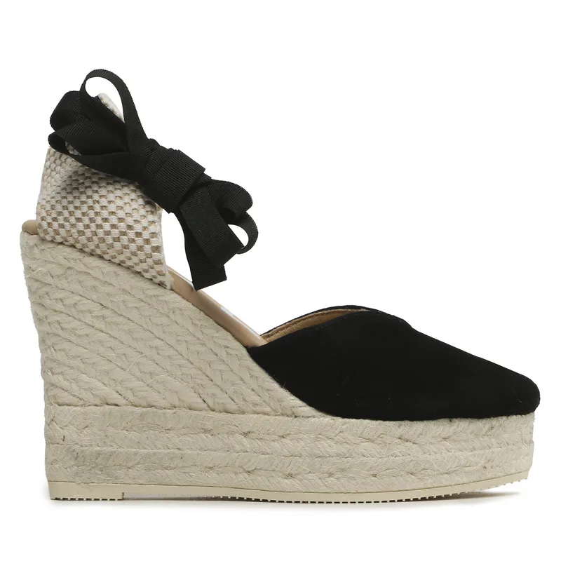 Εσπαντρίγιες Manebi Heart-Shaped Wedge Espadrilles K 1.0 WH Μαύρο