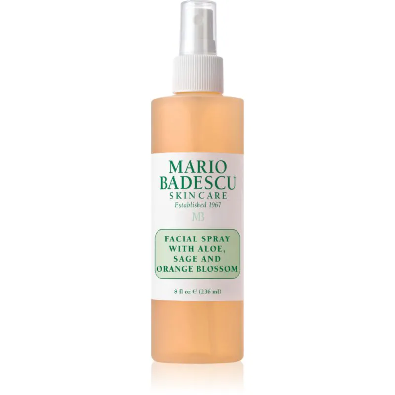 Mario Badescu Facial Spray with Aloe, Sage and Πορτοκαλί Blossom Ενεργοποιητική ενυδατική ομίχλη 236 ml