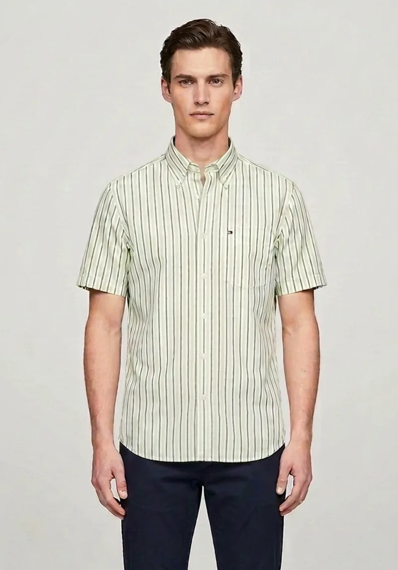Tommy Hilfiger Πουκάμισο Stripe - 0883315976 0835584 Green