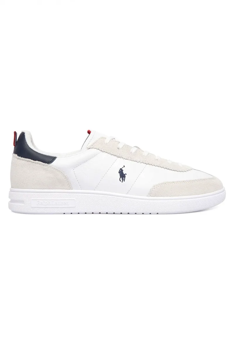 RALPH LAUREN ΠΑΠΟΥΤΣΙΑ BEDFORD RIB-SK-LTL ΛΕΥΚΟ-ΜΠΛΕ-ΚΟΚΚΙΝΟ