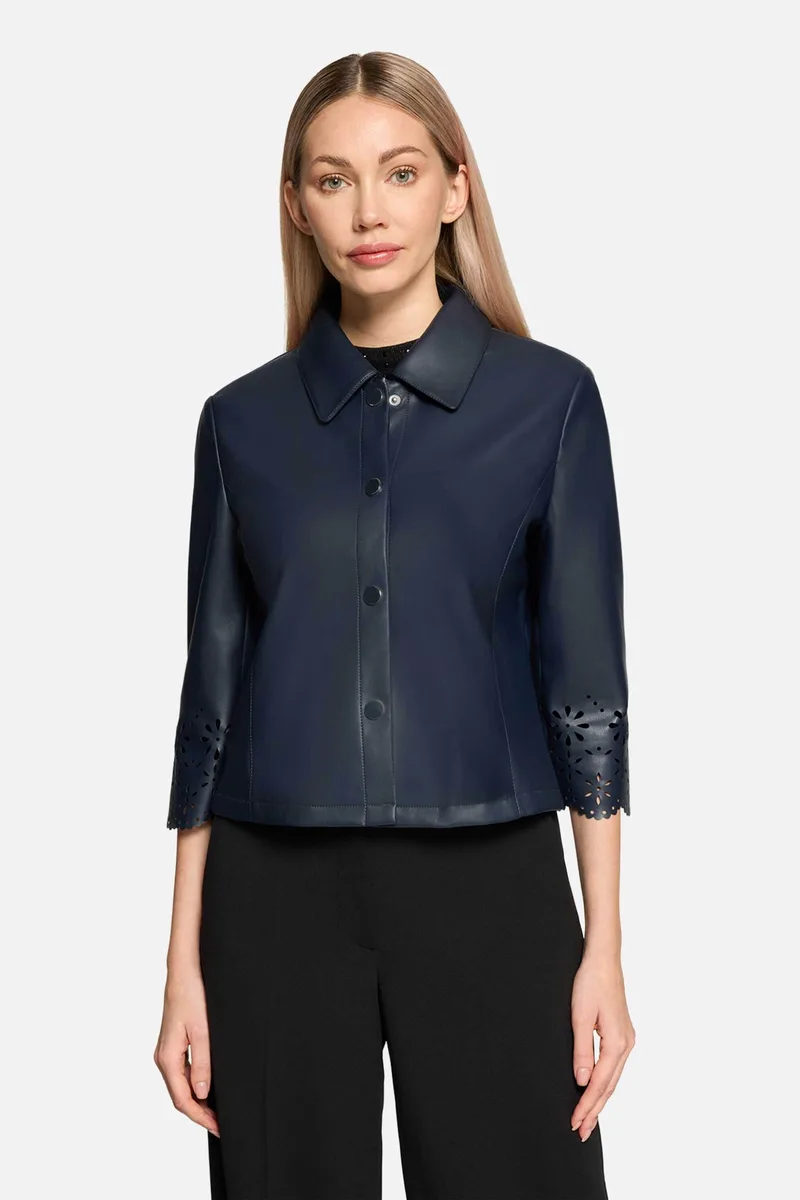 Betty Barclay γυναικείο jacket με cut out σχέδιο στα μανίκια - 4741/2738 Μπλε Σκούρο
