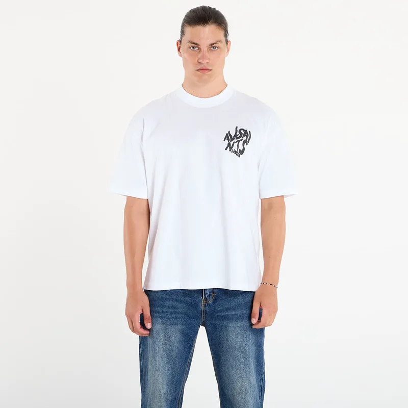 T-shirt AllSaints Orlando Logo Print Oversized T-Shirt Ashen White S