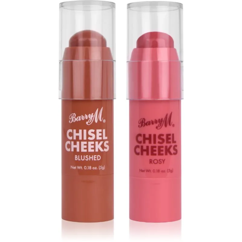 Barry M Chisel Cheeks κρεμώδες ρουζ σε στικ duo balení 2x5 γρ