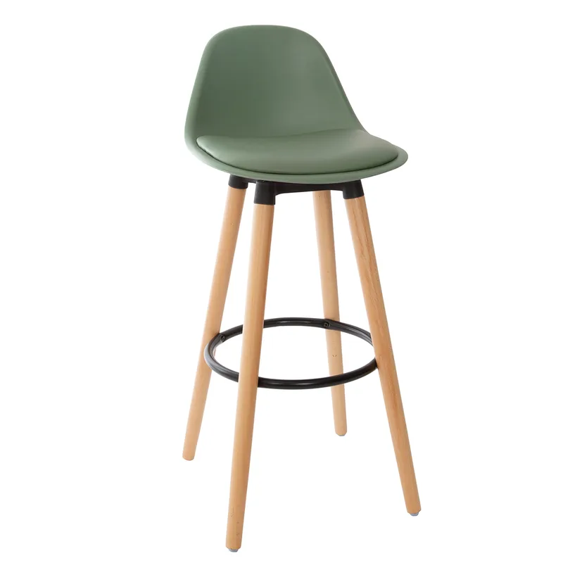 Σκαμπό Μπαρ Με Πλάτη (39.5x43x91.5) A-S Maxon Khaki 157165C