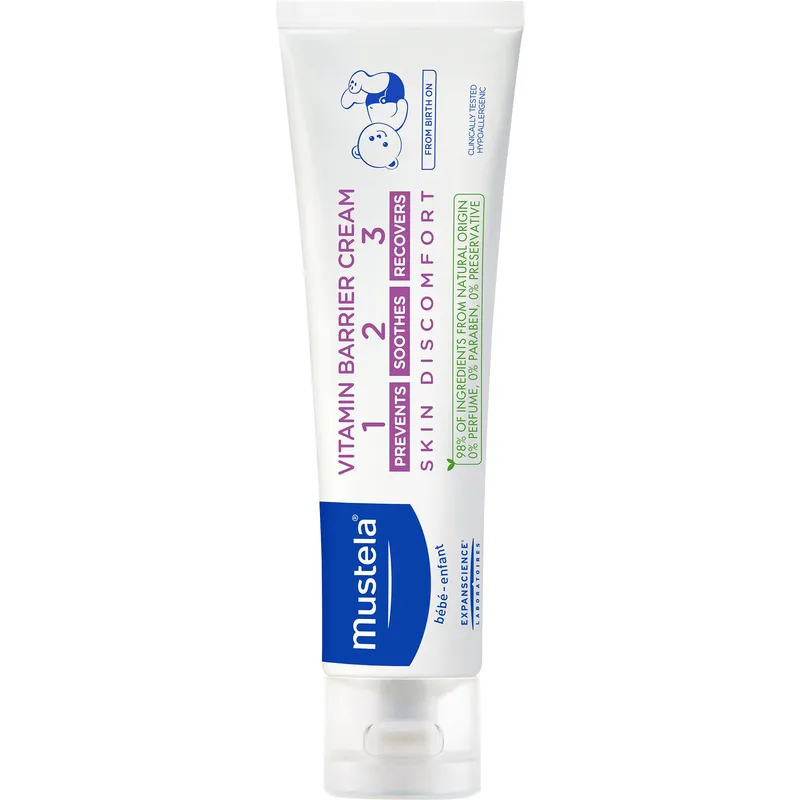 Mustela 123 Vitamin Barrier Cream Βρεφική Κρέμα Αλλαγής Πάνας - 50ml