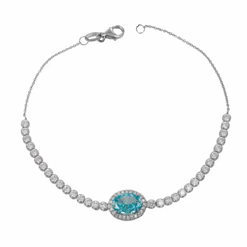 Λευκόχρυσο βραχιόλι ροζέτα Κ14 Aqua 046789 046789 Χρυσός 14 Καράτια