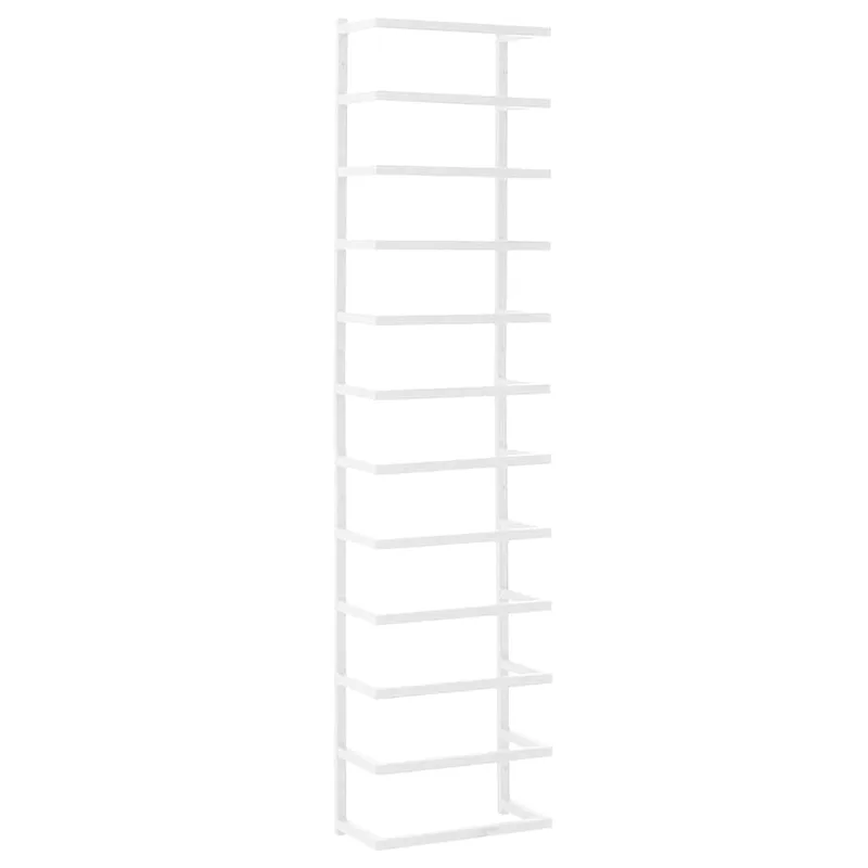 vidaXL Βάση για Πετσέτες Επιτοίχια Λευκή 24 x 12 x 96 εκ. Ατσάλινη
