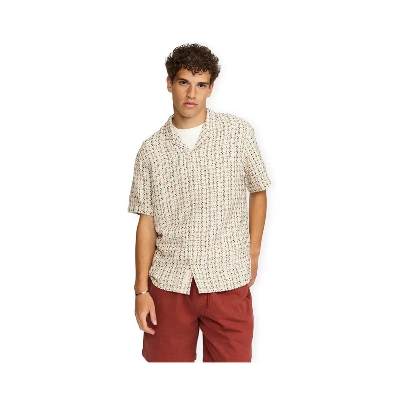 Πουκάμισο με κοντά μανίκια Revolution Cuban Shirt 3252 - Off White