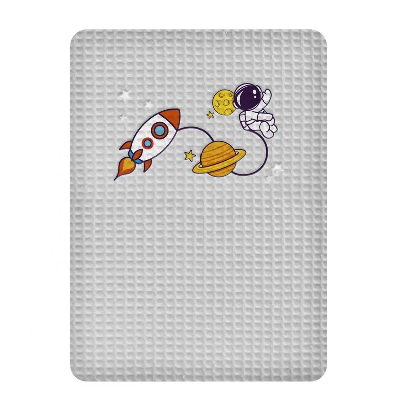 Κουβερτα Πικε Κουνιας 110X140 Adam Home Space Grey