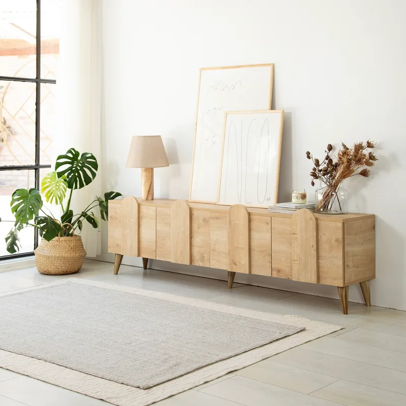 Έπιπλο Τηλεόρασης New Line - Sapphire Oak V2 552Nos2428 (180x50x35 cm)