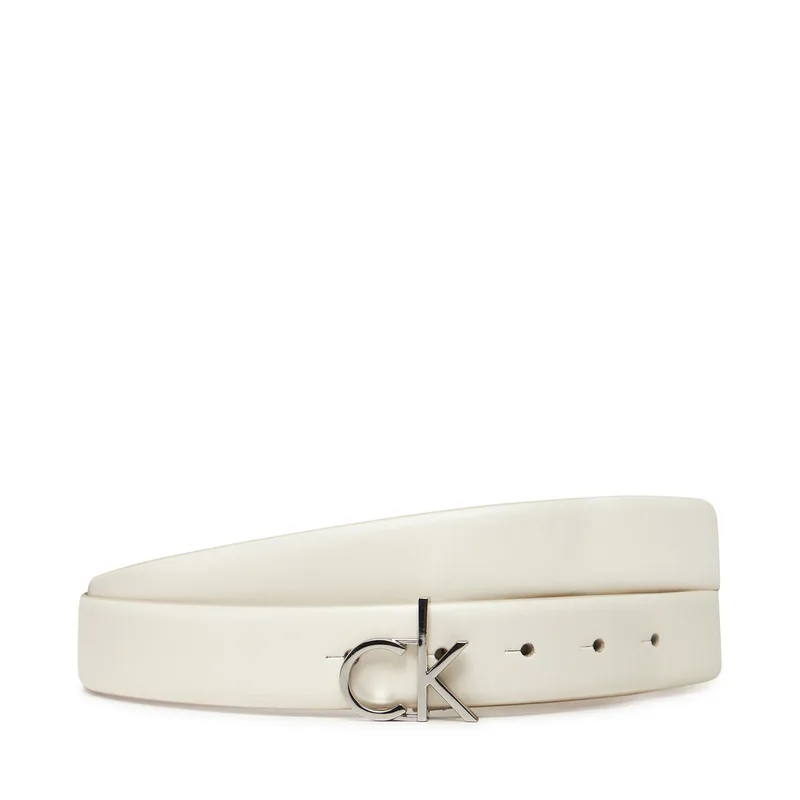 Ζώνη Γυναικεία Calvin Klein Ck Buckle Belt 3.0_Smooth K60K613156 Λευκό