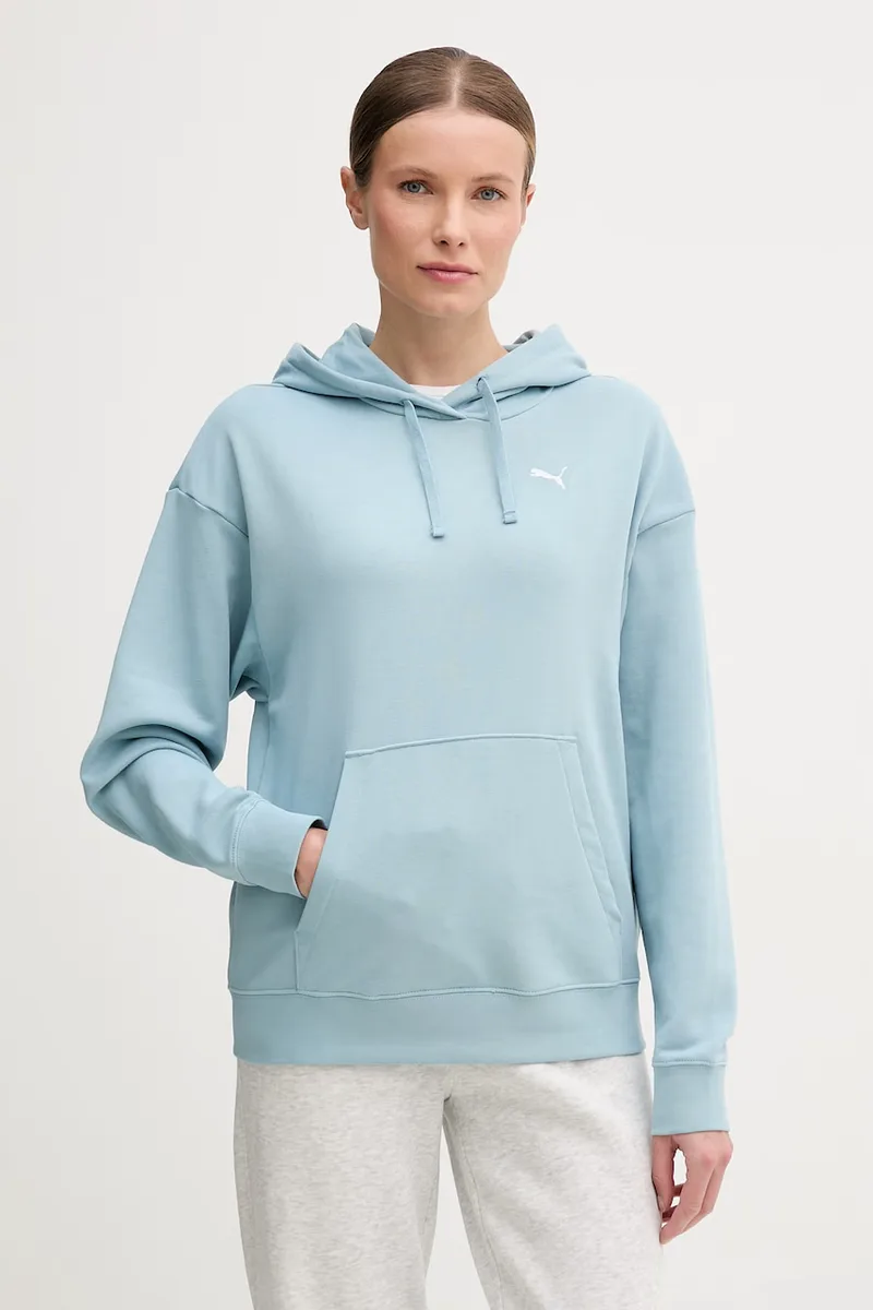 Puma μπλούζα με κουκούλα γυναικεία με βαμβάκι
