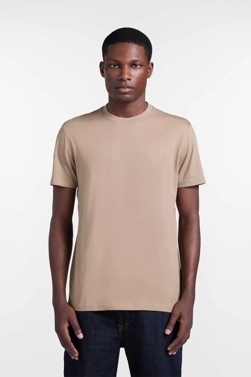 Harmont & Blaine ανδρικό T-shirt με λογότυπο Regular Fit - IRQ400021055 Μπεζ