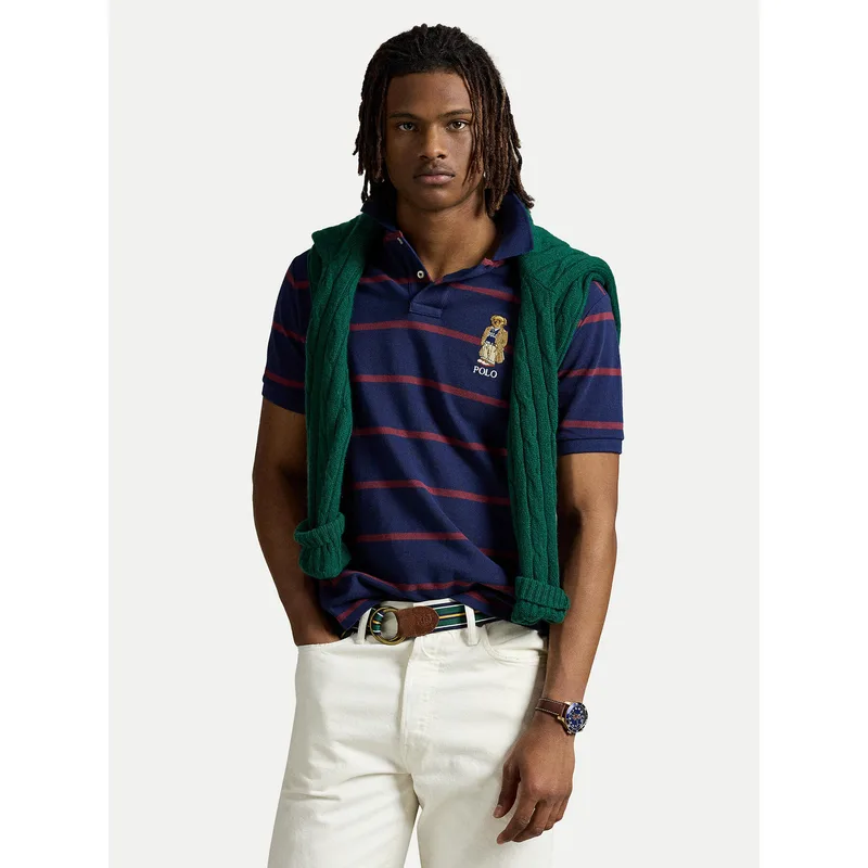 Polo Ralph Lauren Polo 710971839001 Σκούρο μπλε Custom Slim Fit